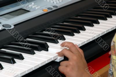 Playing the piano