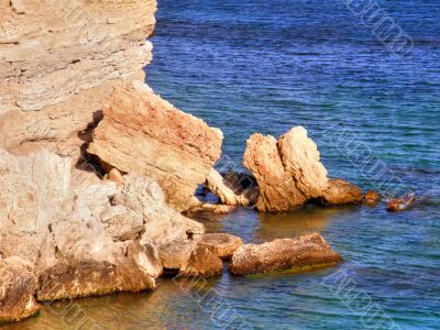 Beautiful sea coast. The western Crimea.