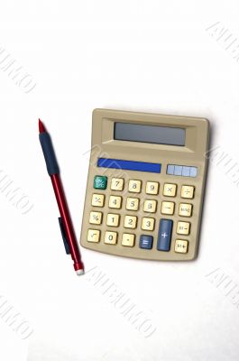 Calculator and Pencil