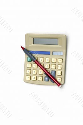 Calculator and Pencil