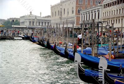 Gondolas in Venice