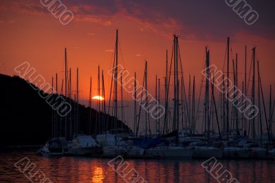 Harbor at Sunset