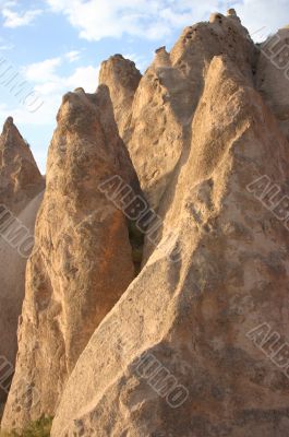Sunset light, tufa column