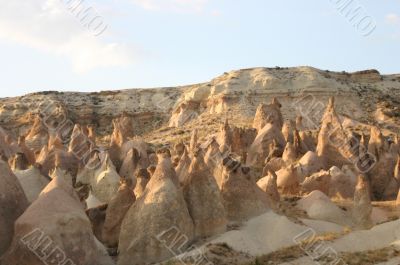 Sunset light, tufa column