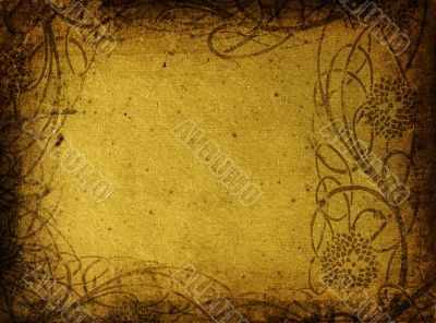 grunge floral background with space for text