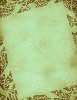 green grunge floral frame