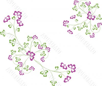 Abstract art floral design illustration