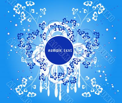 Abstract art floral design illustration