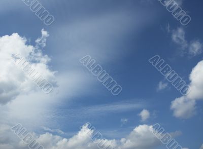 cloudy sky frame with space for text or image
