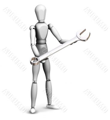 Man holding spanner