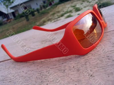bright orange sun glasses