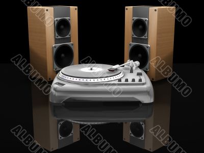 Turntable and speakers