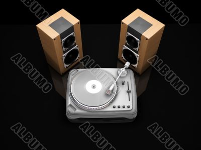 Turntable and speakers