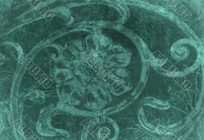 green grunge floral background