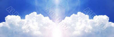 Powerful cloud on the blue sky