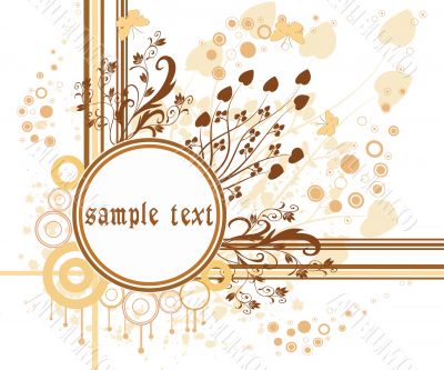 Abstract art floral design vector illustration