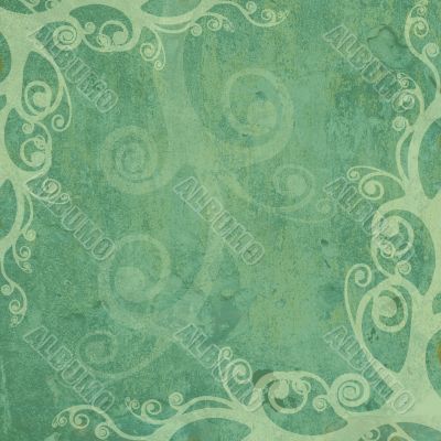 green artistic frame