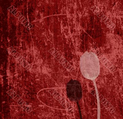 grunge floral background with space for text