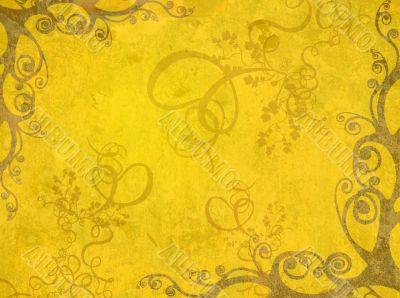 yellow artistic frame