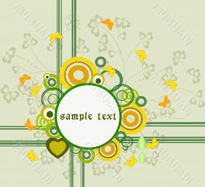 Abstract art floral design vector illustration