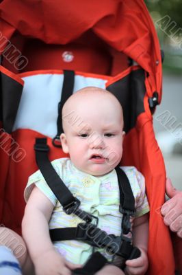 Baby in sitting stroller #2