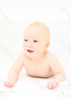 Funny little baby on white #4
