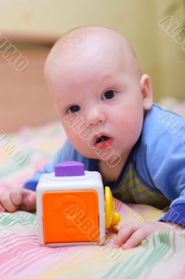 Baby playing with toy