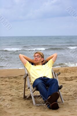young man on sea beach #2