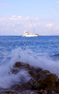 ships in sea near Capri island #2