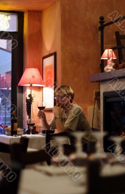 youing man in italian restaurant #5
