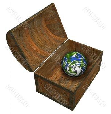 Earth in treasure chest
