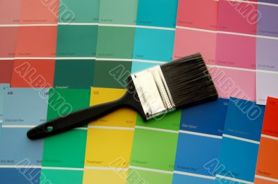 Paint Brush and Color Cards