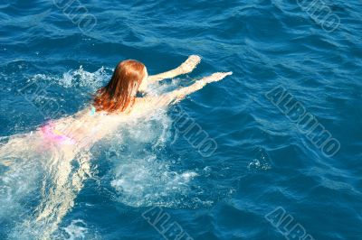 People in Aegean sea