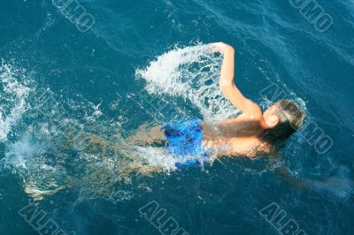 People in Aegean sea