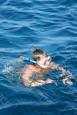 People in Aegean sea