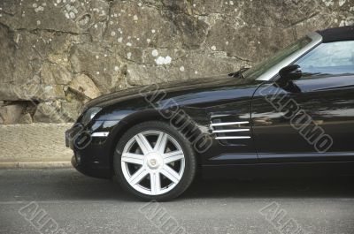 black sport car