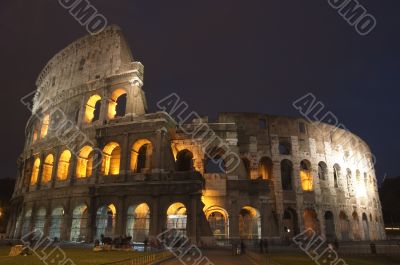 Coliseum at night