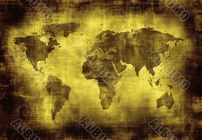 grunge map of the world