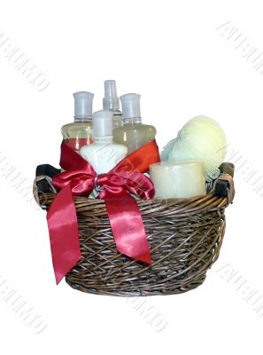 bath accessories gift basket