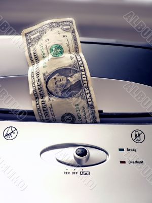 dollar bill shredding 4