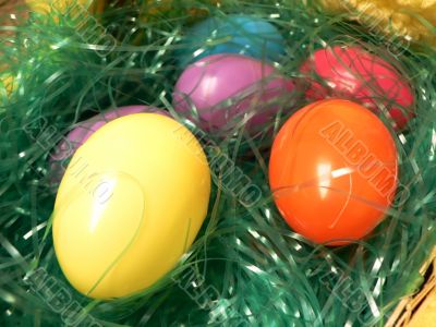 easter eggs close up
