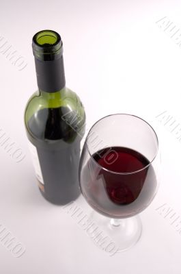 bottle ans glass of wine