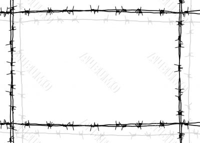barbed wire frame