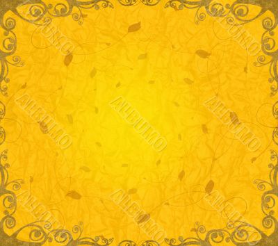 orange floral frame