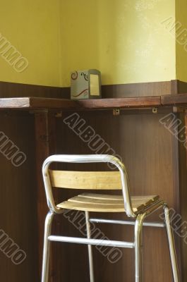 chair in a cafe