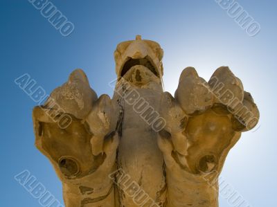 Griffin statue in an ancient city of Persepolis