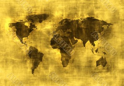 grunge map of the world