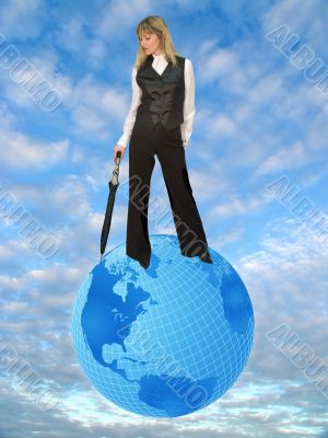 Sky, Earth and woman