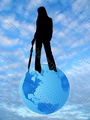 Sky, Earth and woman