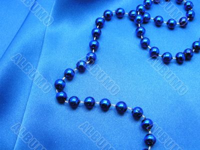 Blue beads.
